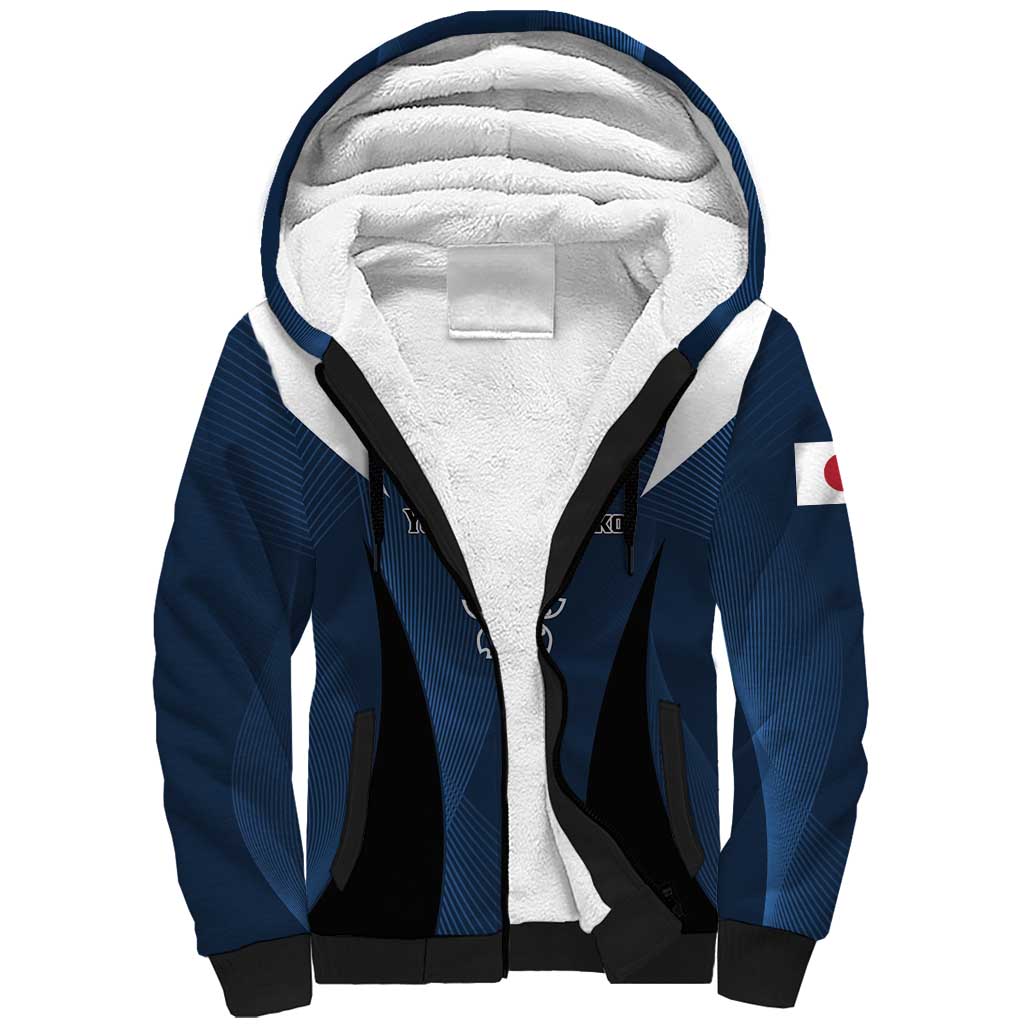 Custom Japan Football Sherpa Hoodie Come On Young Nadeshiko - Wonder Print Shop