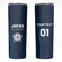 Custom Japan Football Skinny Tumbler Come On Young Nadeshiko - Wonder Print Shop