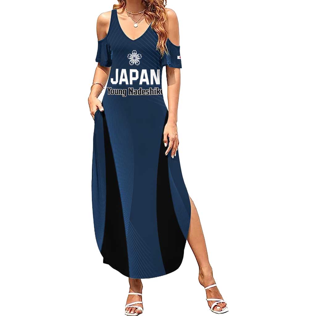Custom Japan Football Summer Maxi Dress Come On Young Nadeshiko - Wonder Print Shop