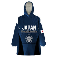 Custom Japan Football Wearable Blanket Hoodie Come On Young Nadeshiko - Wonder Print Shop
