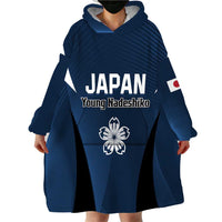 Custom Japan Football Wearable Blanket Hoodie Come On Young Nadeshiko - Wonder Print Shop