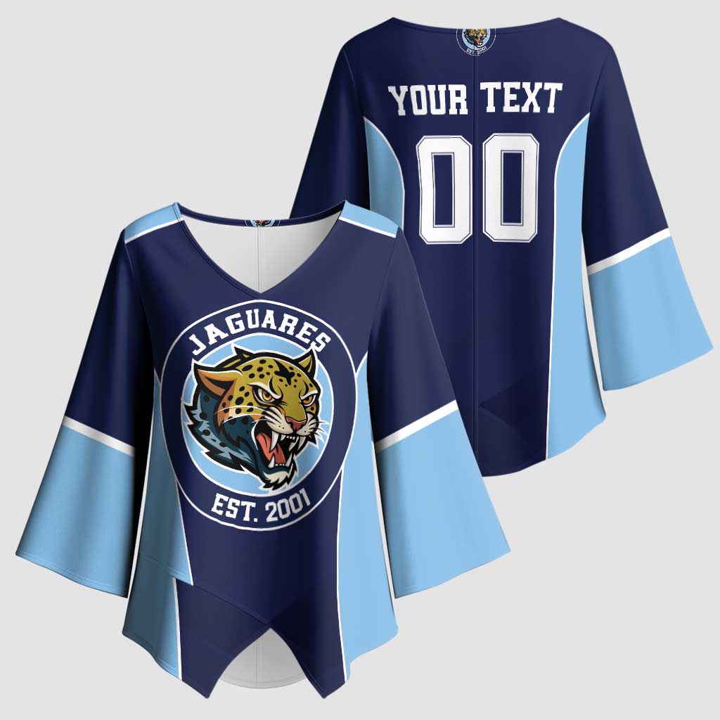 Jaguares El Salvador Rugby Custom Kimono Sleeve Blouse JagsUp - Wonder Print Shop