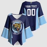 Jaguares El Salvador Rugby Custom Kimono Sleeve Blouse JagsUp - Wonder Print Shop