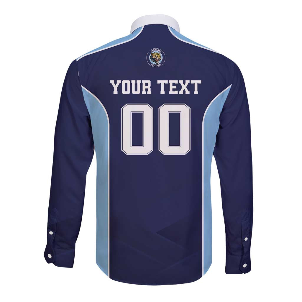 Jaguares El Salvador Rugby Custom Long Sleeve Button Shirt JagsUp - Wonder Print Shop