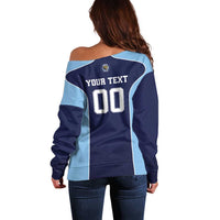 Jaguares El Salvador Rugby Custom Off Shoulder Sweater JagsUp - Wonder Print Shop