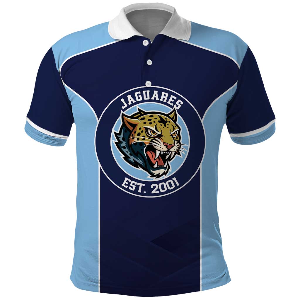 Jaguares El Salvador Rugby Custom Polo Shirt JagsUp - Wonder Print Shop