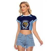 Jaguares El Salvador Rugby Custom Raglan Cropped T Shirt JagsUp - Wonder Print Shop