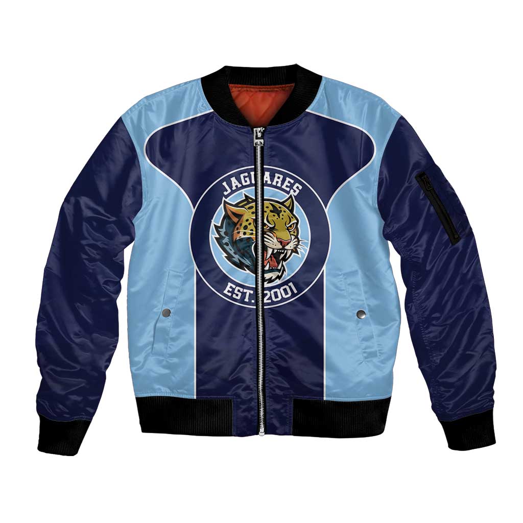 Jaguares El Salvador Rugby Custom Sleeve Zip Bomber Jacket JagsUp - Wonder Print Shop
