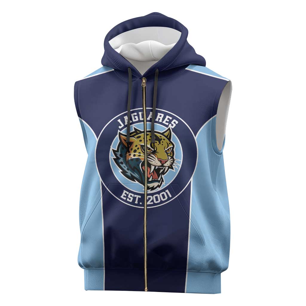 Jaguares El Salvador Rugby Custom Sleeveless Zip Hoodie JagsUp - Wonder Print Shop