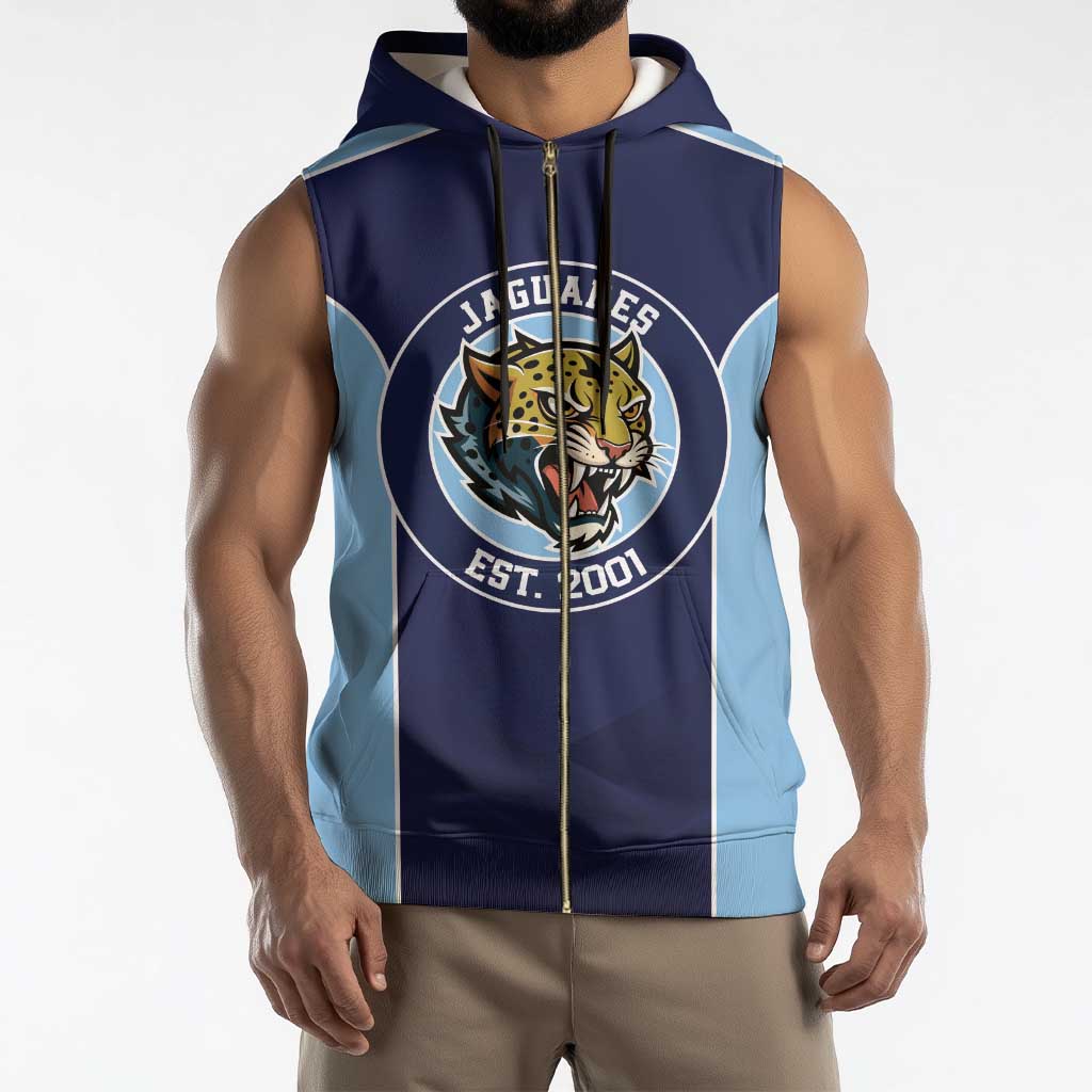 Jaguares El Salvador Rugby Custom Sleeveless Zip Hoodie JagsUp - Wonder Print Shop