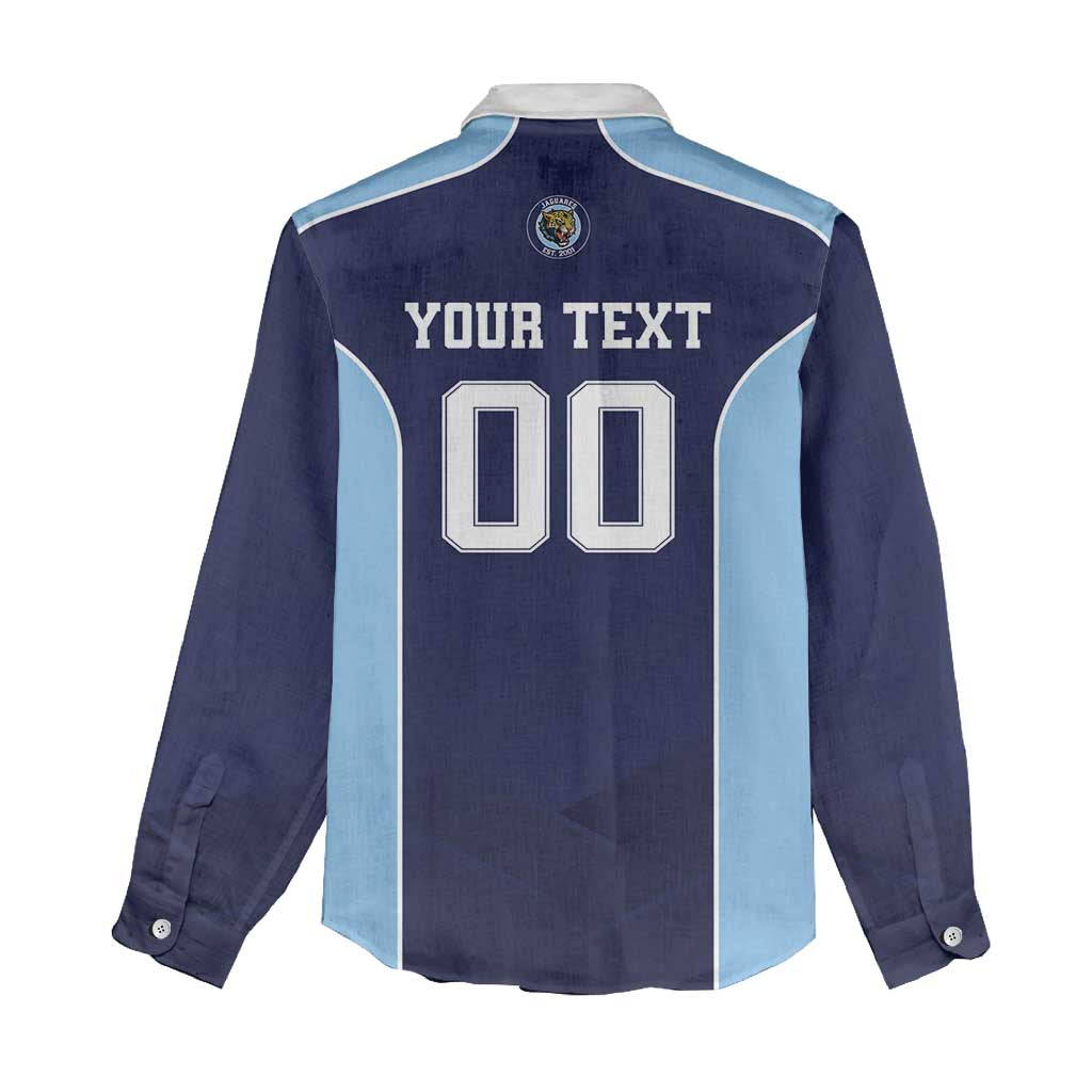 Jaguares El Salvador Rugby Custom Women Casual Shirt JagsUp - Wonder Print Shop