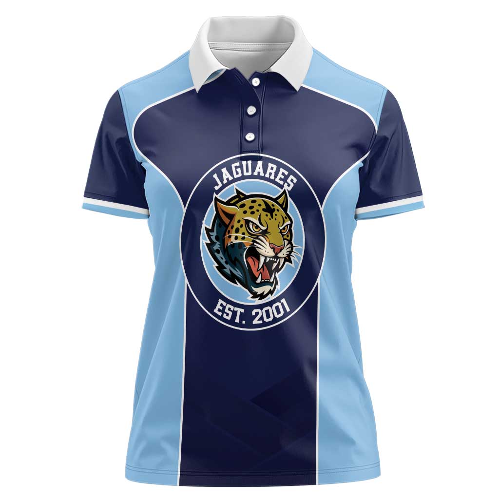 Jaguares El Salvador Rugby Custom Women Polo Shirt JagsUp - Wonder Print Shop