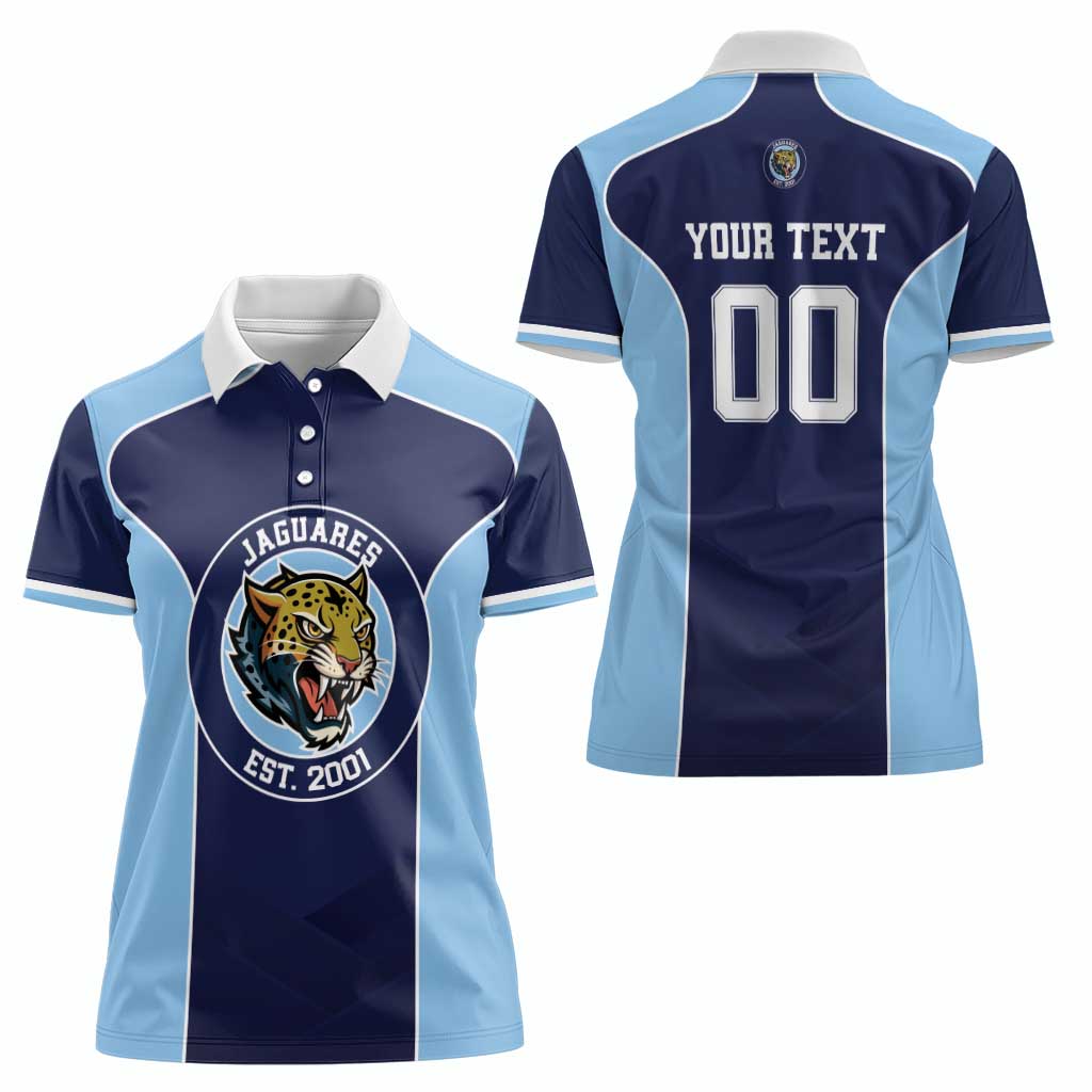 Jaguares El Salvador Rugby Custom Women Polo Shirt JagsUp - Wonder Print Shop
