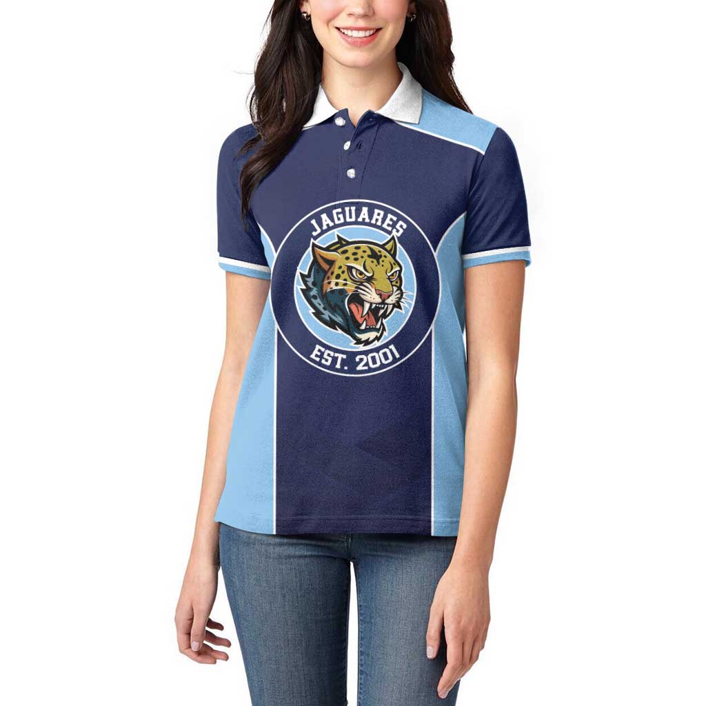 Jaguares El Salvador Rugby Custom Women Polo Shirt JagsUp - Wonder Print Shop