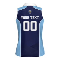 Jaguares El Salvador Rugby Custom Women Sleeveless Polo Shirt JagsUp - Wonder Print Shop