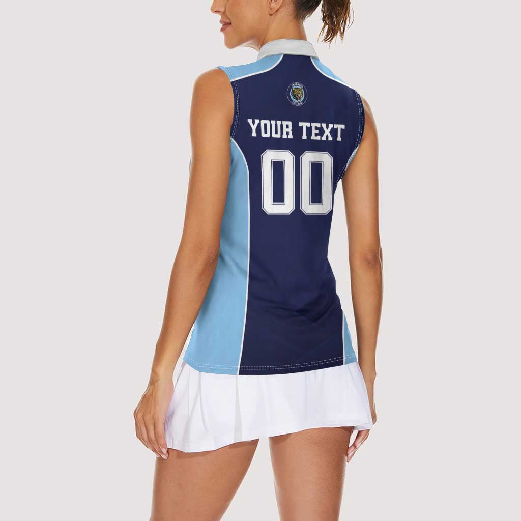 Jaguares El Salvador Rugby Custom Women Sleeveless Polo Shirt JagsUp - Wonder Print Shop