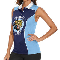 Jaguares El Salvador Rugby Custom Women Sleeveless Polo Shirt JagsUp - Wonder Print Shop