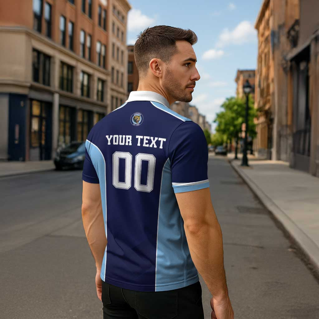 Jaguares El Salvador Rugby Custom Zipper Polo Shirt JagsUp - Wonder Print Shop