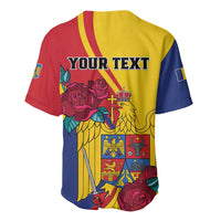 Personalized Romania Independence Day Baseball Jersey Golden Eagle With Roses - Wonder Print Shop