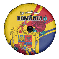 Personalized Romania Independence Day Spare Tire Cover Golden Eagle With Roses - Wonder Print Shop