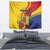 Personalized Romania Independence Day Tapestry Golden Eagle With Roses - Wonder Print Shop