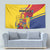 Personalized Romania Independence Day Tapestry Golden Eagle With Roses - Wonder Print Shop
