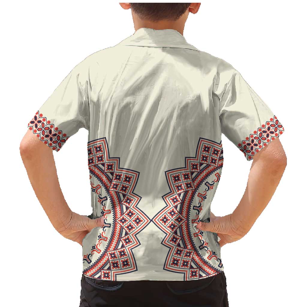 Romanian Traditional Pattern Family Matching Mermaid Dress and Hawaiian Shirt Unique - Wonder Print Shop