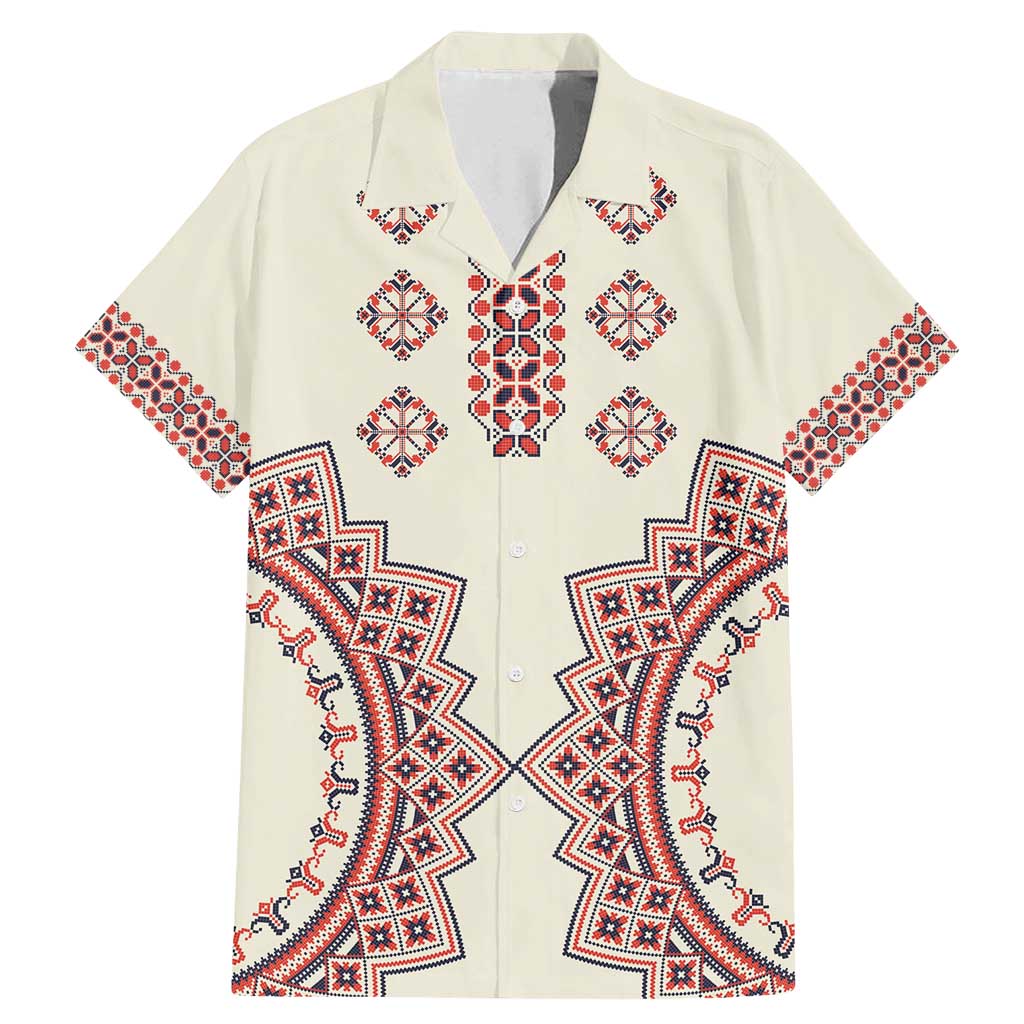 Romanian Traditional Pattern Family Matching Mermaid Dress and Hawaiian Shirt Unique - Wonder Print Shop