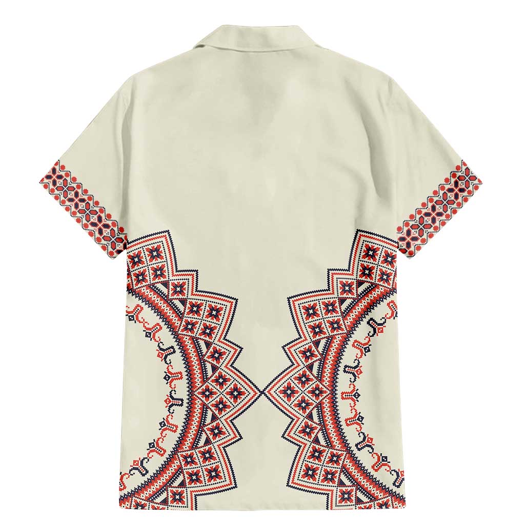 Romanian Traditional Pattern Family Matching Mermaid Dress and Hawaiian Shirt Unique - Wonder Print Shop