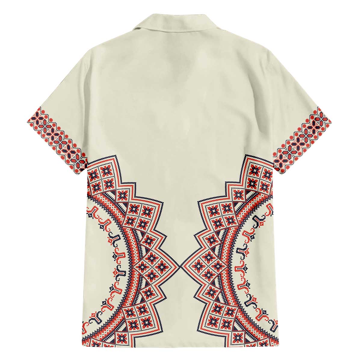 Romanian Traditional Pattern Family Matching Off The Shoulder Long Sleeve Dress and Hawaiian Shirt Unique - Wonder Print Shop