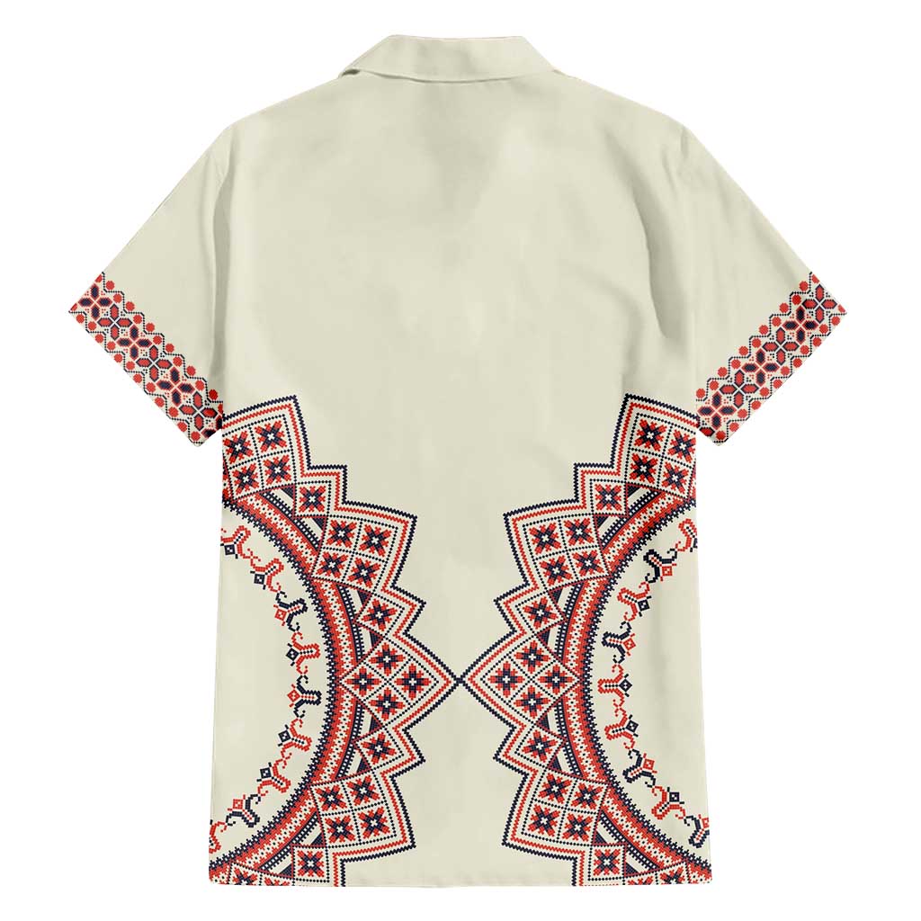 Romanian Traditional Pattern Family Matching Short Sleeve Bodycon Dress and Hawaiian Shirt Unique - Wonder Print Shop