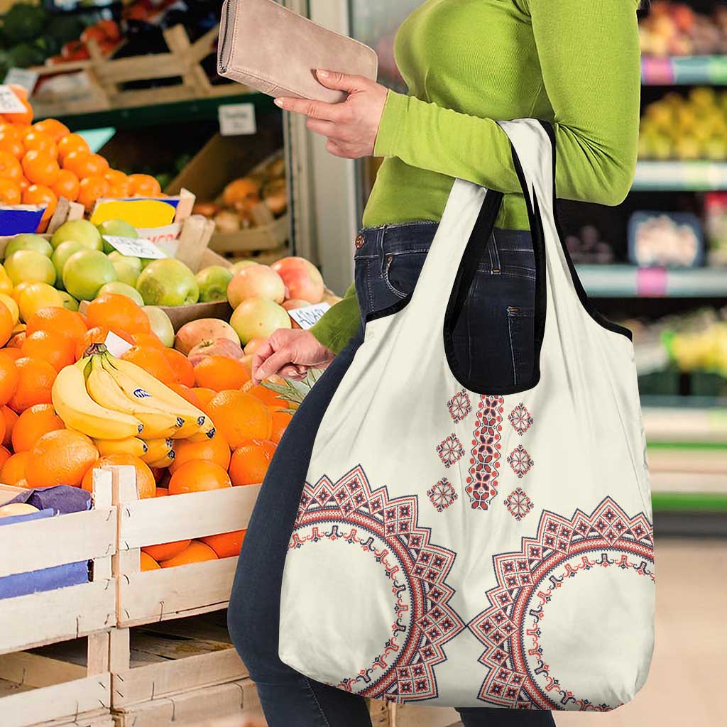 Romanian Traditional Pattern Grocery Bag Unique