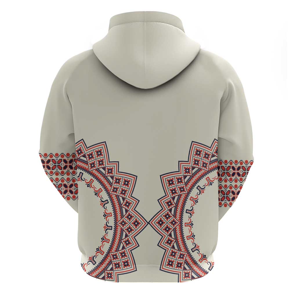 Romanian Traditional Pattern Hoodie Unique - Wonder Print Shop