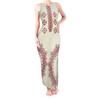 Romanian Traditional Pattern Tank Maxi Dress Unique - Wonder Print Shop