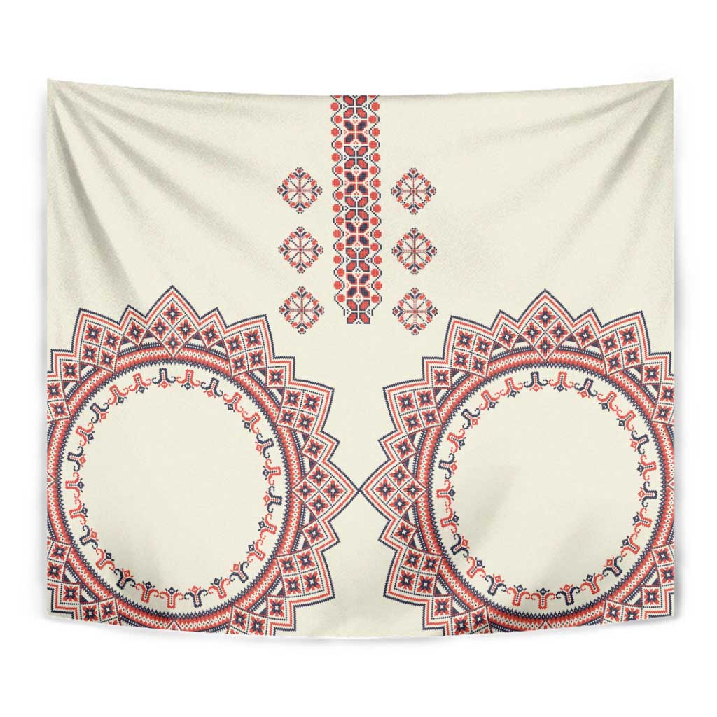 Romanian Traditional Pattern Tapestry Unique - Wonder Print Shop