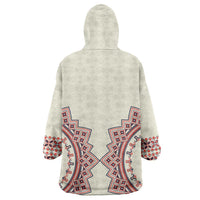 Romanian Traditional Pattern Wearable Blanket Hoodie Unique - Wonder Print Shop