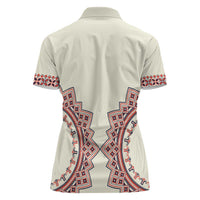Romanian Traditional Pattern Women Polo Shirt Unique - Wonder Print Shop
