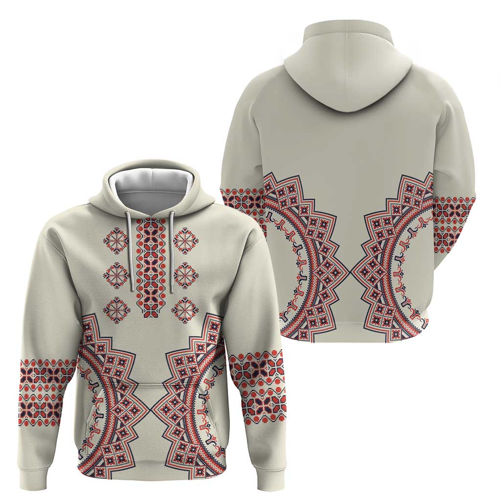 Romanian Traditional Pattern Zip Hoodie Unique - Wonder Print Shop