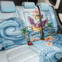 Hawaii Flamingo Back Car Seat Cover Plumeria Tropical Beach - Wonder Print Shop