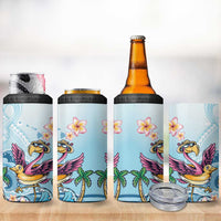 Hawaii Flamingo 4 in 1 Can Cooler Tumbler Plumeria Tropical Beach - Wonder Print Shop