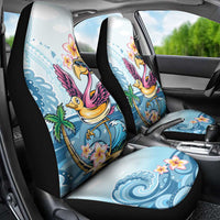 Hawaii Flamingo Car Seat Cover Plumeria Tropical Beach - Wonder Print Shop