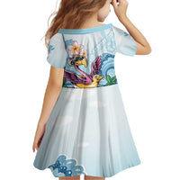 Hawaii Flamingo Family Matching Short Sleeve Bodycon Dress and Hawaiian Shirt Plumeria Tropical Beach - Wonder Print Shop