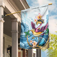 Hawaii Flamingo Garden Flag Plumeria Tropical Beach - Wonder Print Shop