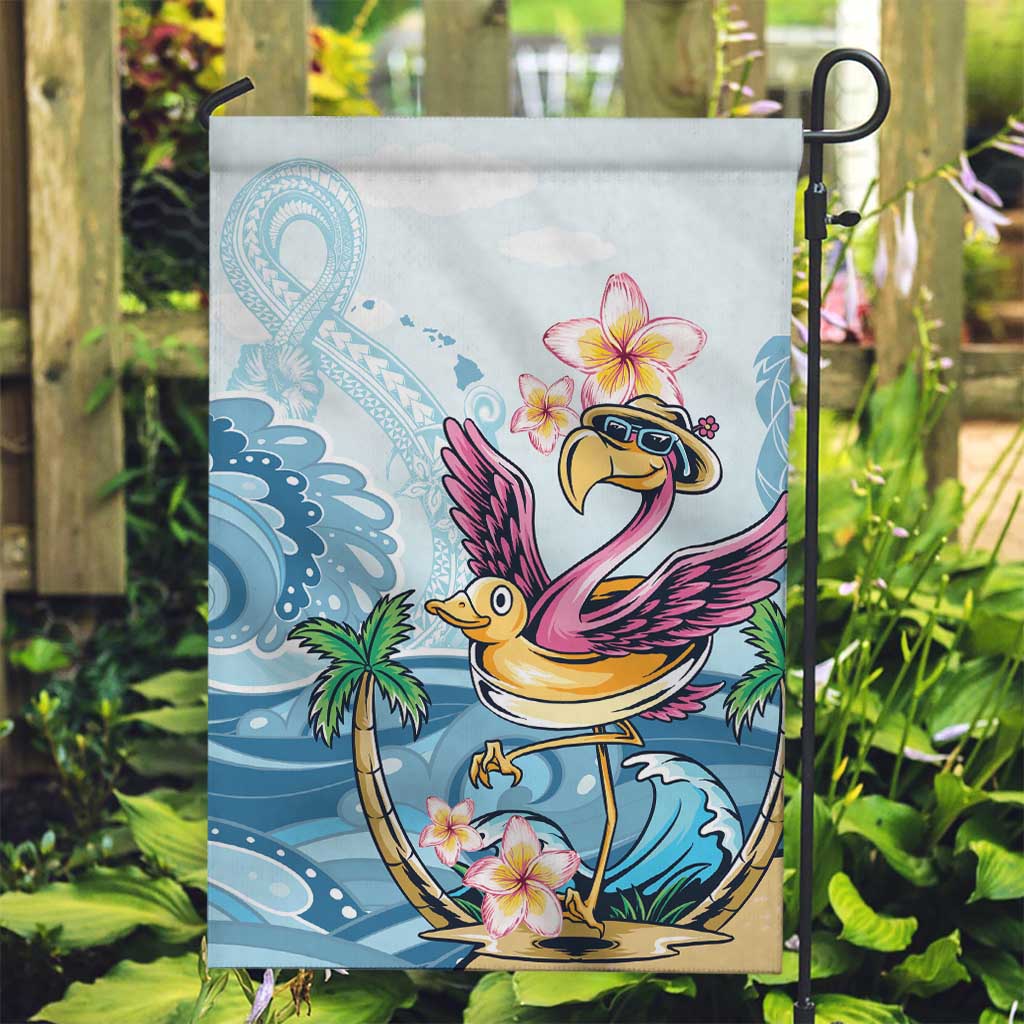 Hawaii Flamingo Garden Flag Plumeria Tropical Beach - Wonder Print Shop