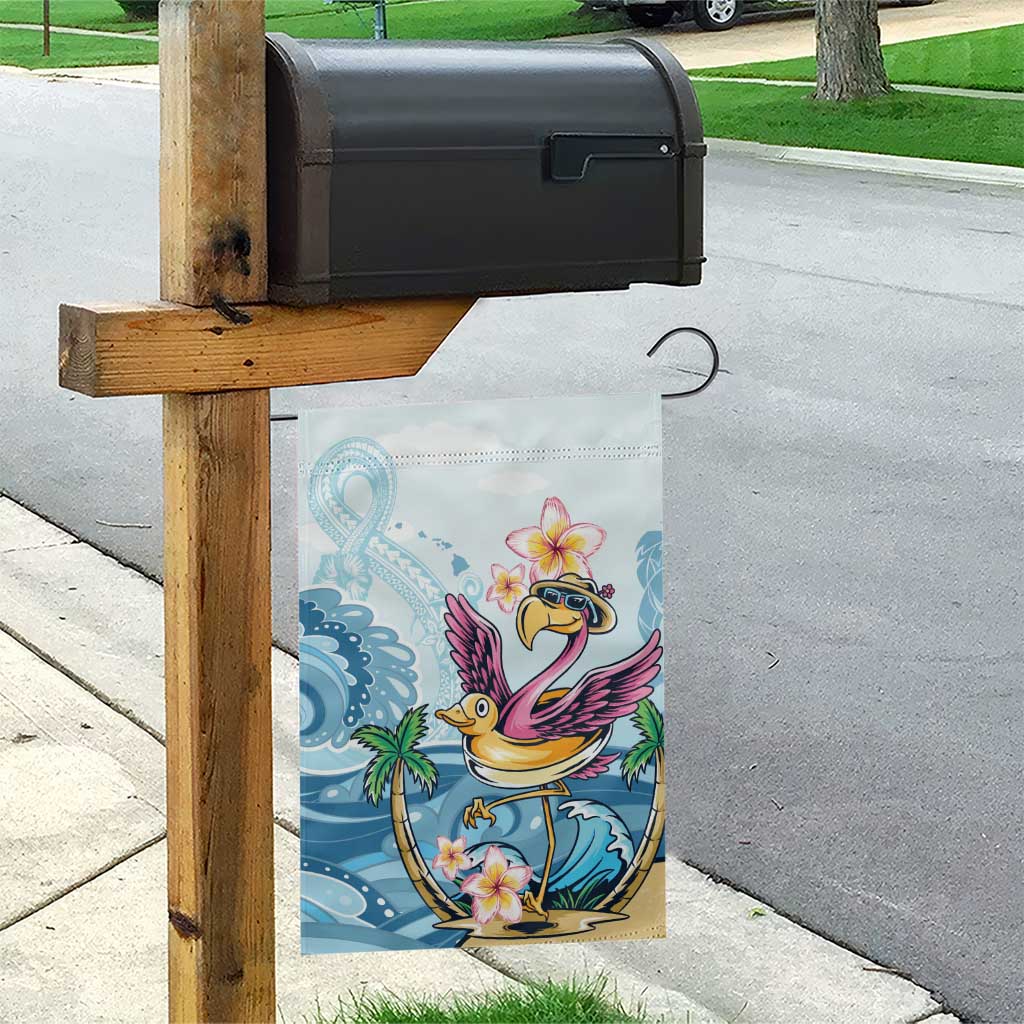 Hawaii Flamingo Garden Flag Plumeria Tropical Beach - Wonder Print Shop