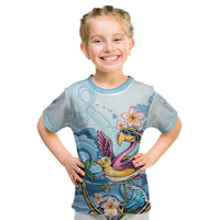 Hawaii Flamingo Kid T Shirt Plumeria Tropical Beach - Wonder Print Shop