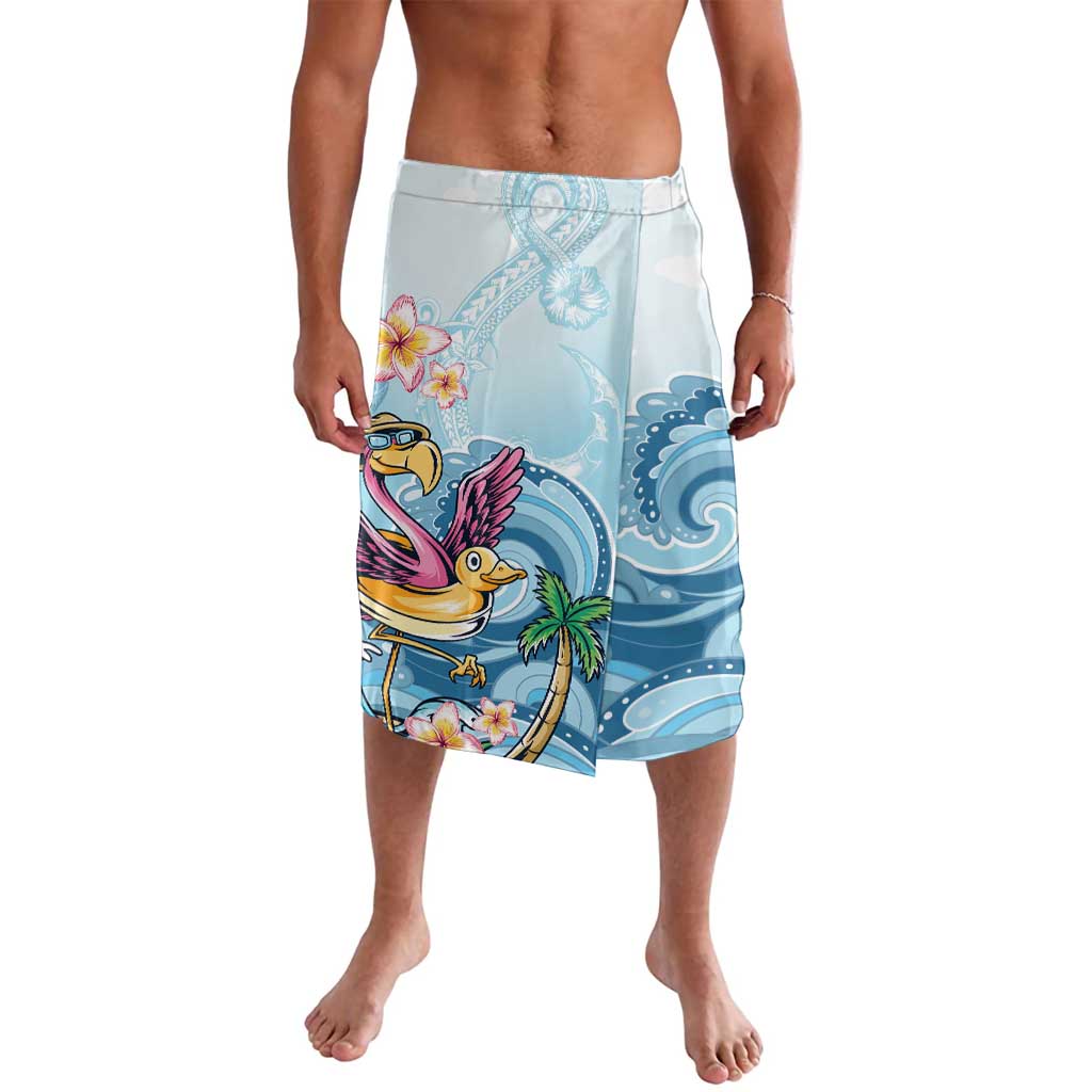 Hawaii Flamingo Lavalava Plumeria Tropical Beach - Wonder Print Shop