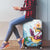 Hawaii Flamingo Luggage Cover Plumeria Tropical Beach - Wonder Print Shop