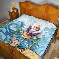 Hawaii Flamingo Quilt Plumeria Tropical Beach - Wonder Print Shop