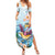 Hawaii Flamingo Summer Maxi Dress Plumeria Tropical Beach - Wonder Print Shop